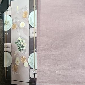 FIELDCREST LUXURY LINEN TABLE RUNNER 72" "DUSTY ROSE"